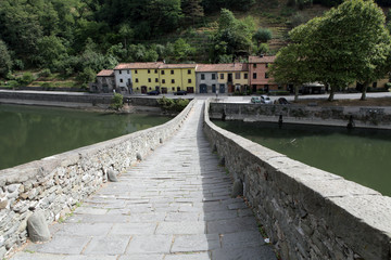 Fototapeta na wymiar Maddalena most na Serchio. Toskania.