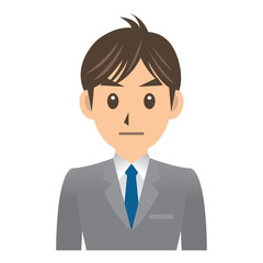 ビジネスマン A 表情3 無表情