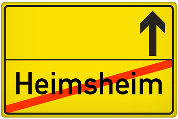 Ortsausgangsschild Heimsheim