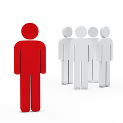 business team leader red