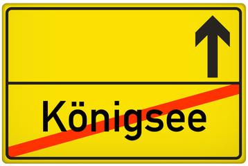 Ortsausgangsschild Königsee