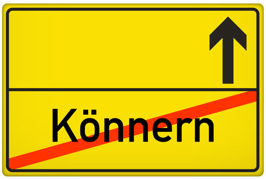 Ortsausgangsschild K&ouml;nnern