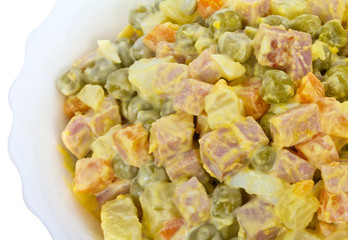 olivie salad in bowl