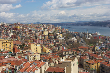 Fototapeta premium Istanbul mit Bosporus