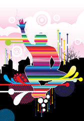 urban abstract vector illustration © chispas