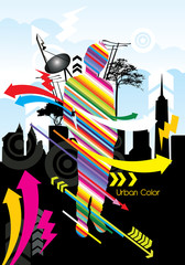 urban abstract vector illustration © chispas