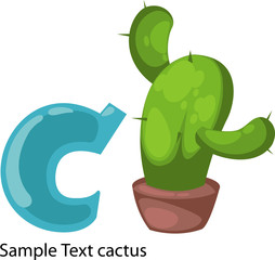 ALPHABET LETTER C-Cactus