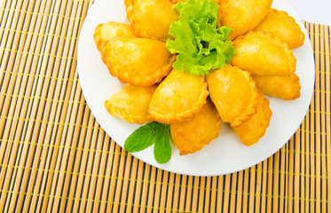 Meat patties in the plate