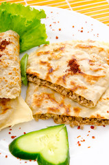 Meat pancakes in plate