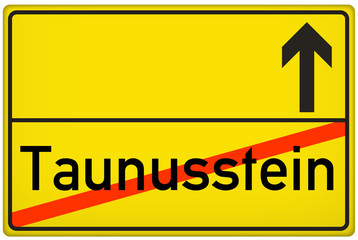 Obraz premium Ortsausgangsschild Stadt Taunusstein