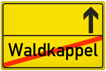 Ortsausgangsschild Stadt Waldkappel