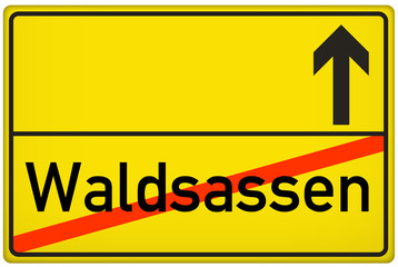 Ortsausgangsschild Stadt Waldsassen