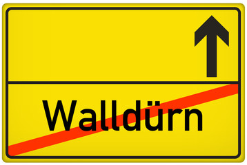 Ortsausgangsschild Stadt Walldürn