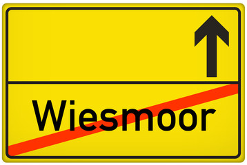 Ortsausgangsschild Stadt Wiesmoor