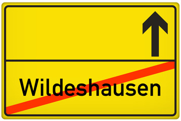 Ortsausgangsschild Stadt Wildeshausen
