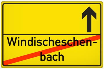 Obraz premium Ortsausgangsschild Stadt Windischeschenbach