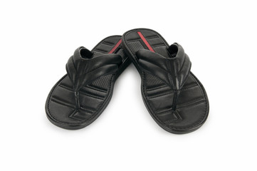 Beach shoes isolated on the white background