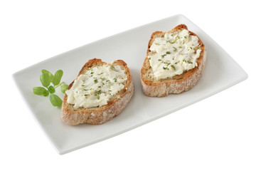 toasts with cream cheese