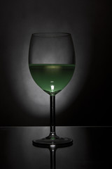 glass of green wine
