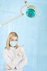 young female medical doctor in hospital