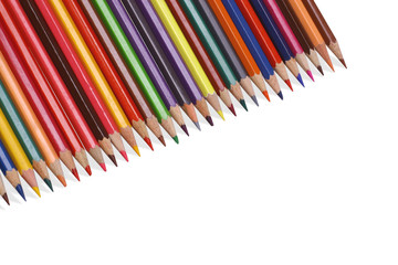 Close up of color pencils with different color