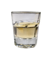 old glass brandy isolated on white background