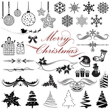 Vintage Design elements for Christmas