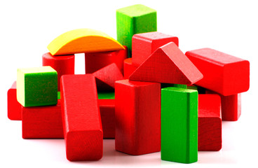Obraz premium Wooden building blocks