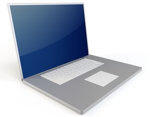 3d metallic  laptop notebook