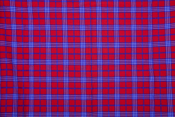 Beautiful red African Masai blanket
