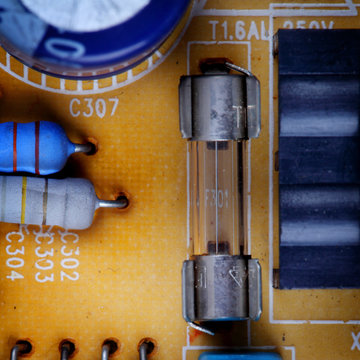 electronic circuit close-up. Macro background
