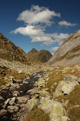 stream and peaks in Val d'Aran - Catalonia