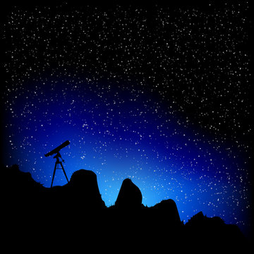 telescope and stars