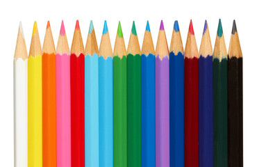 Assortment of coloured pencils