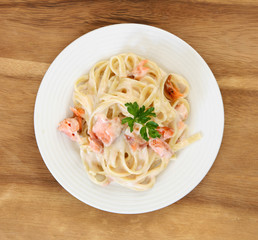 Smoked Salmon Fettuccine