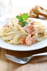 Salmon Fettuccine