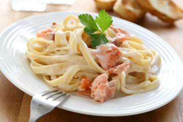 Salmon Fettuccine