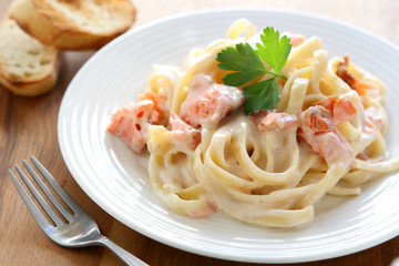 Salmon Fettuccine