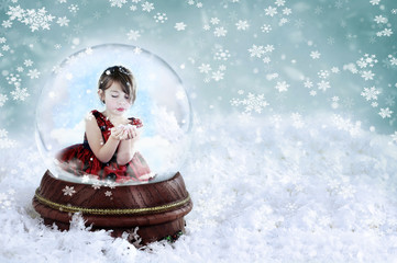 Girl in Snow Globe