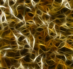 Abstract black-yellow fractal background