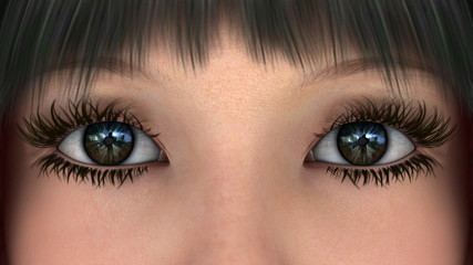 Obraz premium 女性の目のアップ