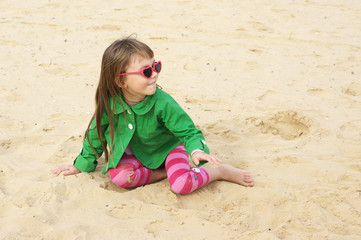 Small girl at beach
