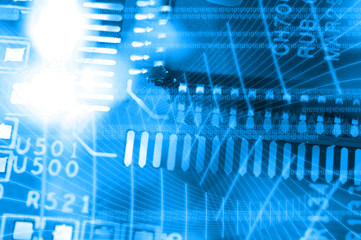 Obraz premium abstract world technology background