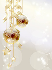 Sfondo natalizio dorato - Golden Christmas background