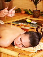 Obraz na płótnie Canvas Bamboo massage.
