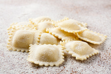 Making homemade ravioli