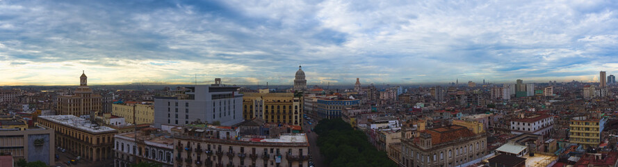 Fototapeta na wymiar Havana, Cuba. Panorama with Capitol in center
