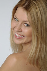 Fototapeta premium portrait of a beautiful young and very happy girl