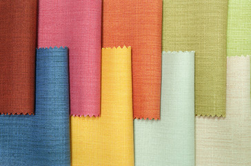 Multicolor fabric texture samples