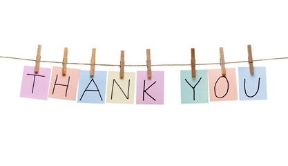 clothes peg and note paper on clothes line rope